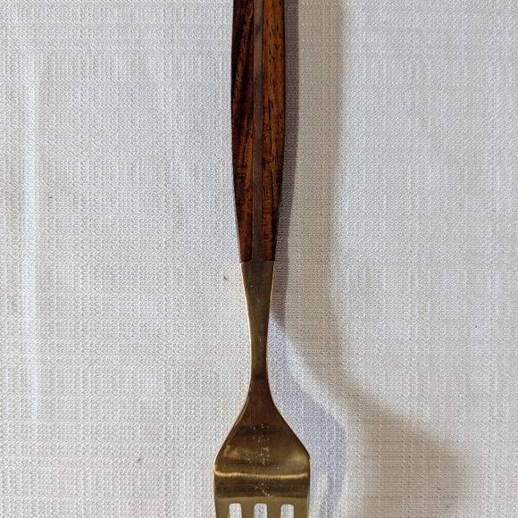 Flatware set VTG Rosewood & Bronze 36 pieces wood case MCM Jean Claude Utensils - Picture 7 of 16